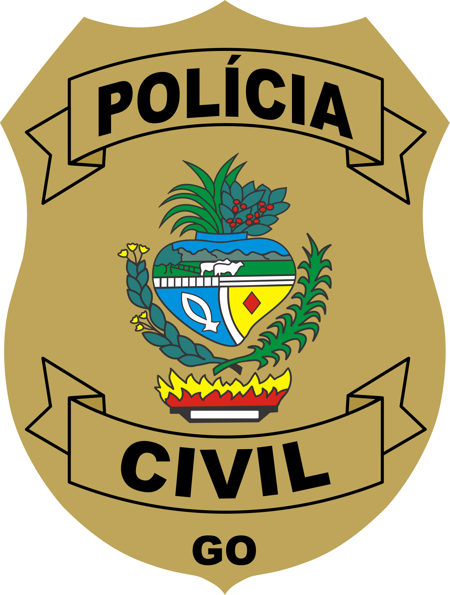Brasão identificador de PCGO